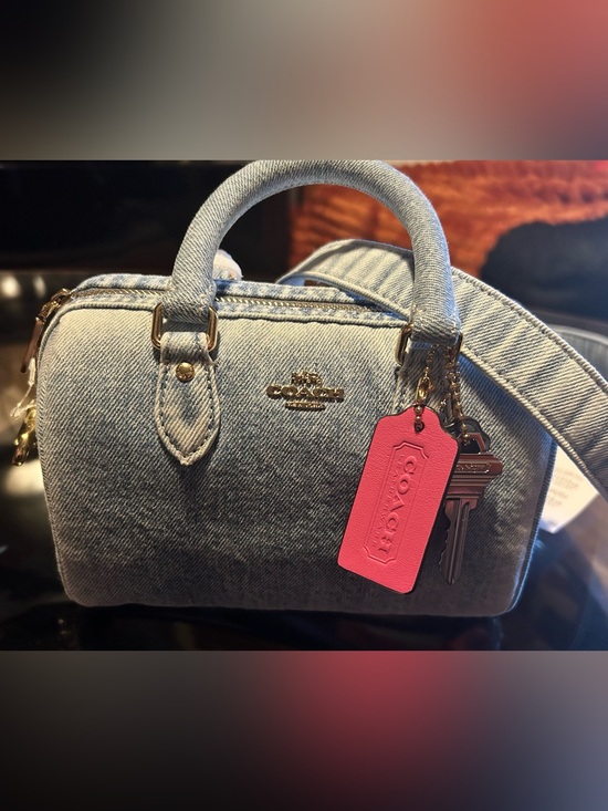 Coach Handbags - BNWT COACH LOVED DENIM MINI ROWAN